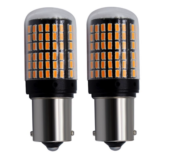 Set 2 Becuri LED GALBEN  P21W (Pozitii) cod 1156 cu anulator